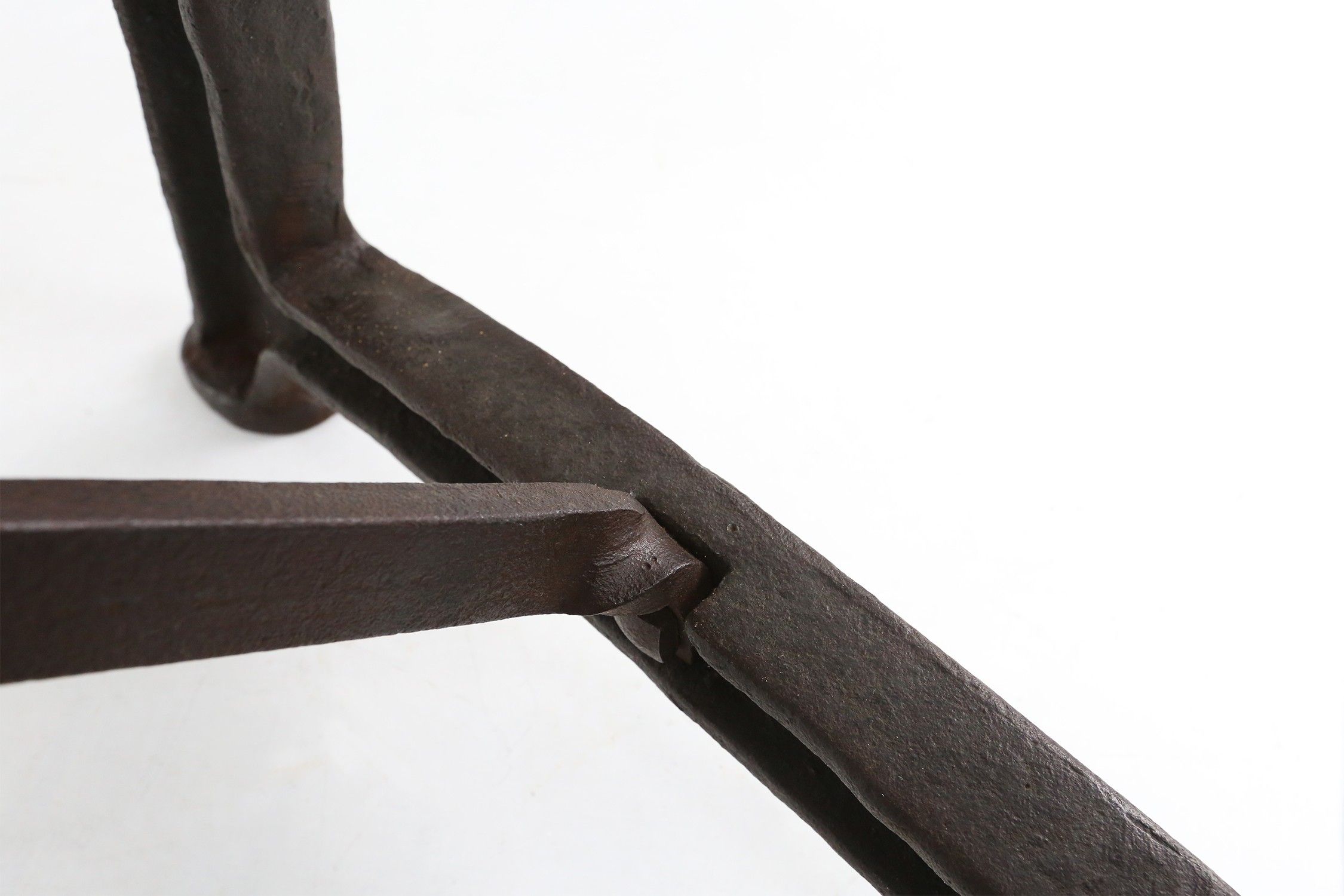 Industrial bar/bistro table with cast iron legs and wooden top, Belgium ca. 1920thumbnail